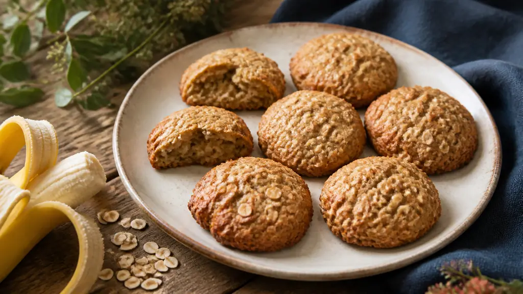 Recette cookie flocons d’avoine banane : 8 biscuits moelleux en 20 minutes