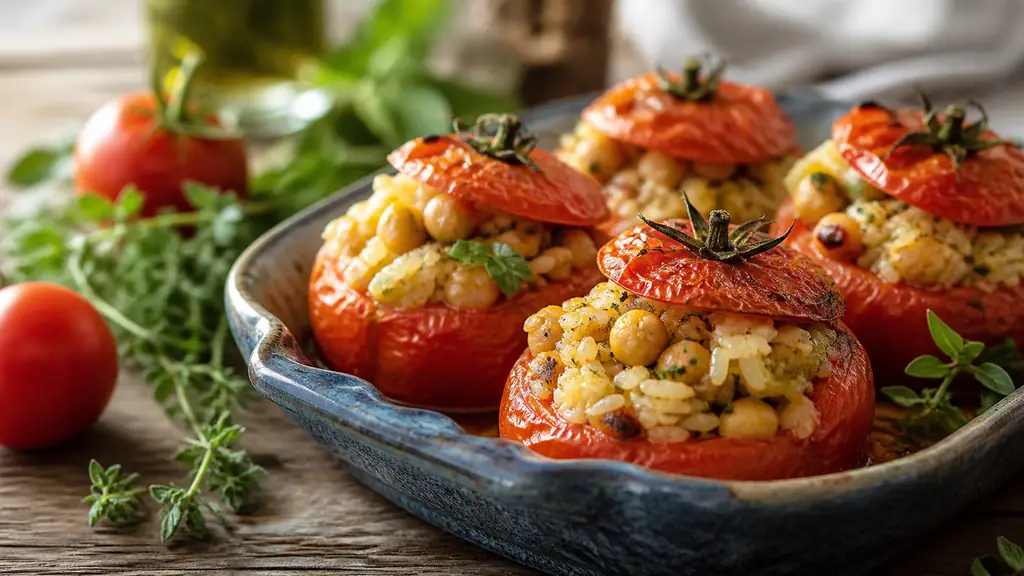 Tomates farcies végétariennes : une recette complète et fondante en 45 minutes