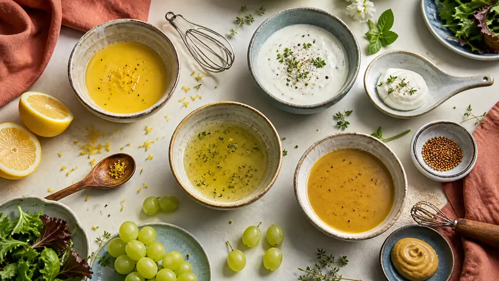 Vinaigrette sans vinaigre : 4 recettes douces prêtes en 5 minutes