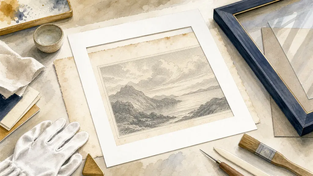 Encadrement gravure ancienne : 4 étapes pour la protéger sans étouffer l’image