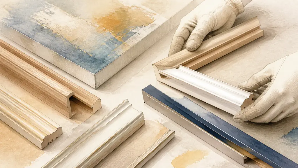 Moulures pour encadrement tableau : 4 critères pour choisir sans écraser l’œuvre