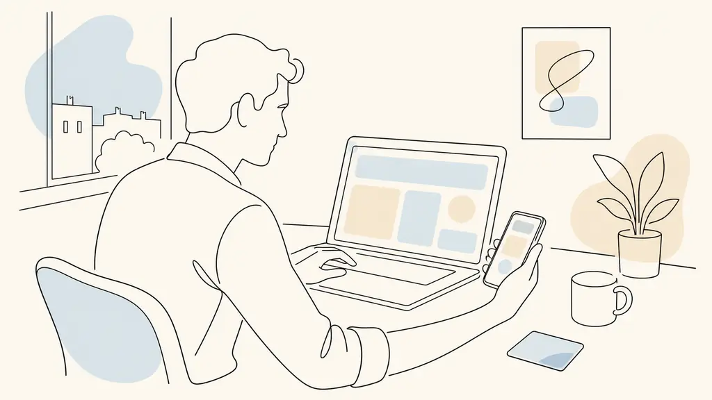 French office employee opening the Mes droits formation section on a laptop, with a social security card and smartphone used for FranceConnect authentication nearby, natural daylight, editorial photography, no visible text or logo